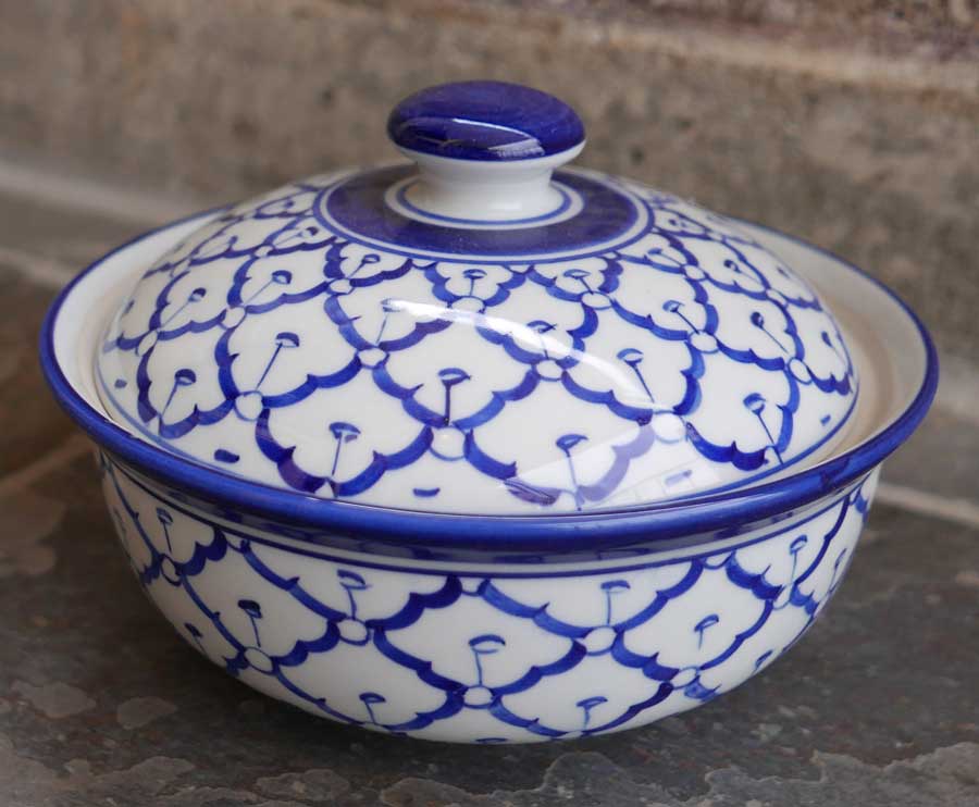 Thai Ceramic, 7 inch serving bowl w/lid