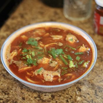 Cock Tom Yum Served