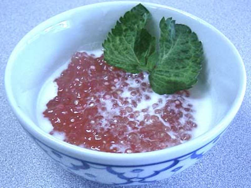 Thai Tapioca Pearl with Sweet Coconut Milk