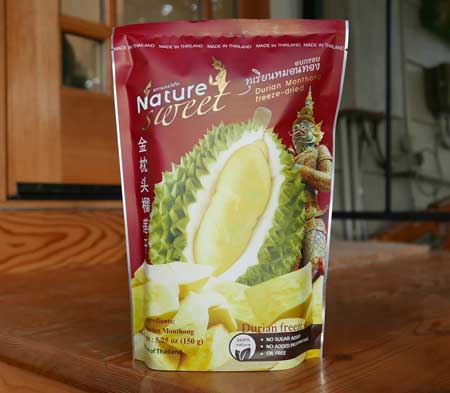 Thai Durian Freeze-Dried, All Natural 5.25 oz