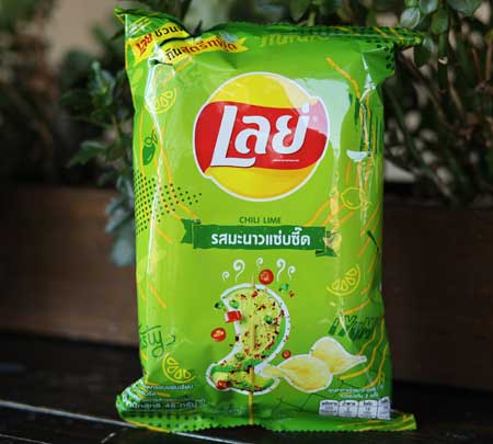 Thai Lays Potato Chips, Chili Lime, 48 gram