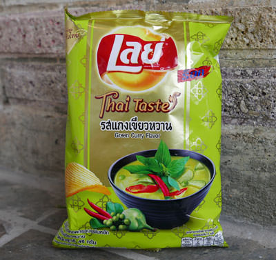 Thai Lays Potato Chips, Green Curry Flavor, 48 gram