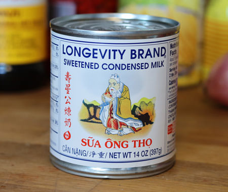 Sweetened condensed milk, Longevity Brand, 14 oz can
