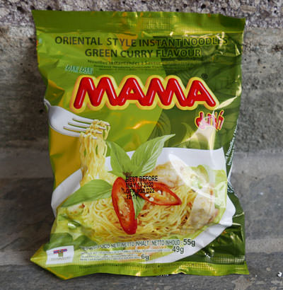 Mama Brand, instant noodles, Thai green curry