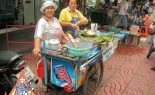 Thai Street Vendor Prepares Fried Fish Cakes, Tod Mun Pla