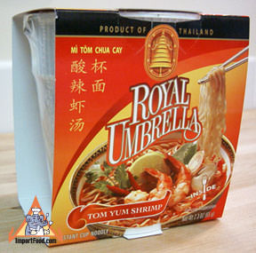 Royal Umbrella cup noodles, tom yum, 12 pack