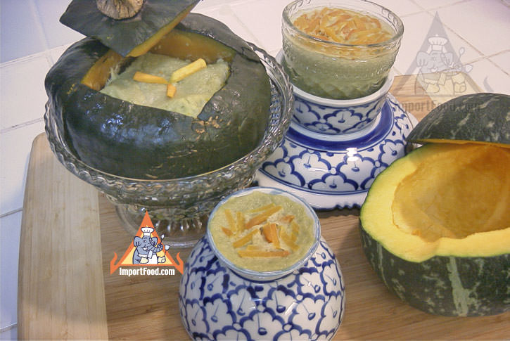 Thai Pumpkin Custard, 'Sankaya Phak Tong'