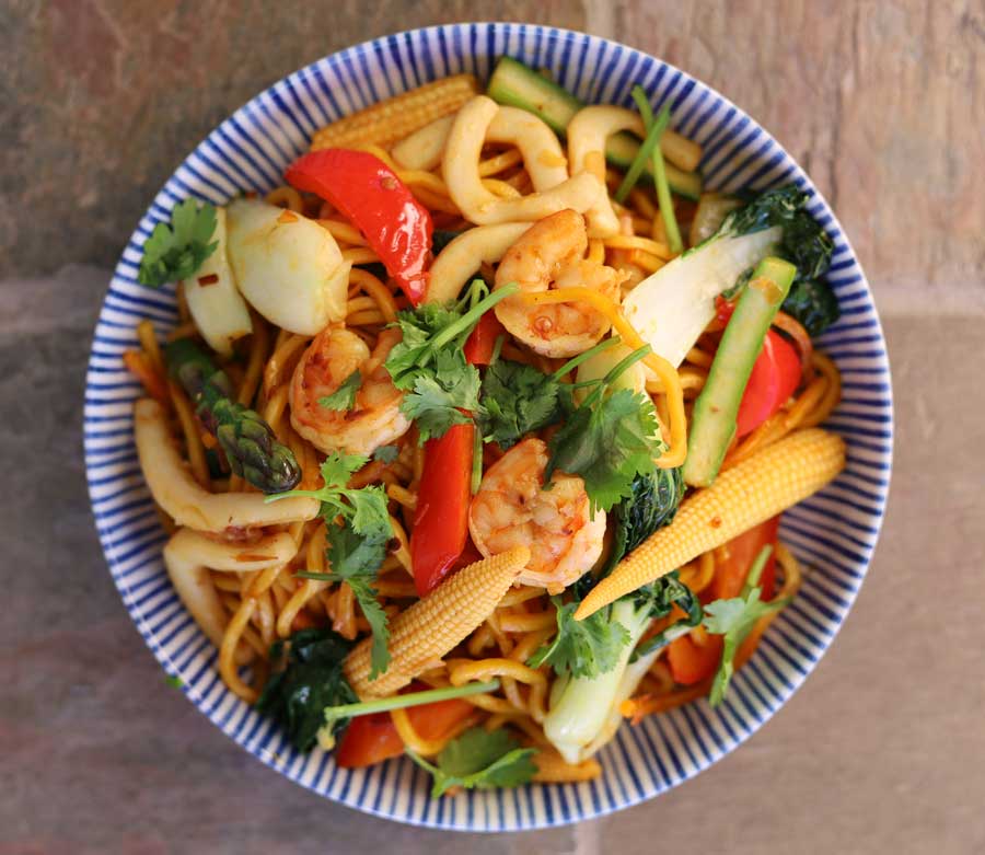 Thai Chilli Garlic Seafood Stir Fry