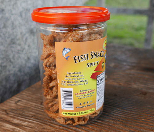 Shing Shang Fish Snack, Spicy, 5.95 oz jar