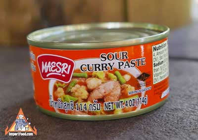 Sour Curry Paste, Maesri, 4 oz can