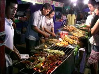 Barbecue Squid Street Vendor