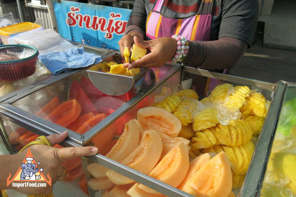 Thai Fresh Fruit Street Vendor