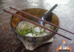 Thai Noodles Served in a Coconut Shell